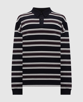 Juun.j Темно-синій світшот в смужку з коміром-поло JC6141P04R