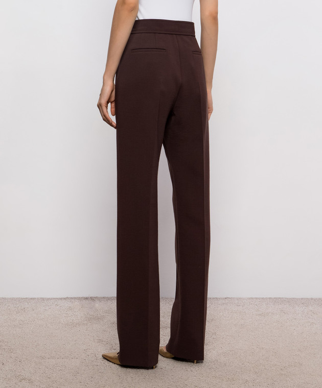 Valentino Коричневые брюки из шерсти 9B3RB7C2A9K изображение 4