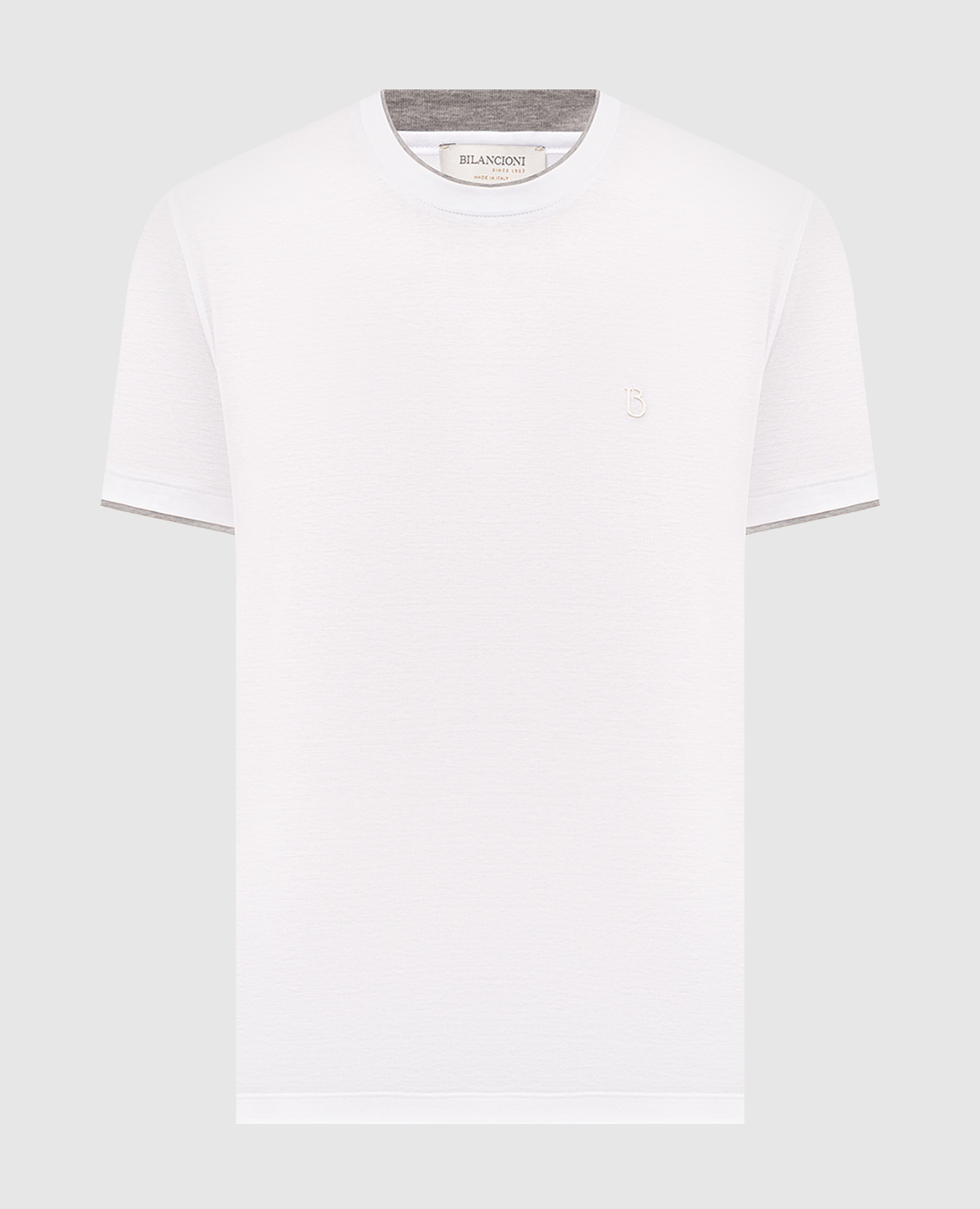 Белая футболка с эффектом наложения слоев