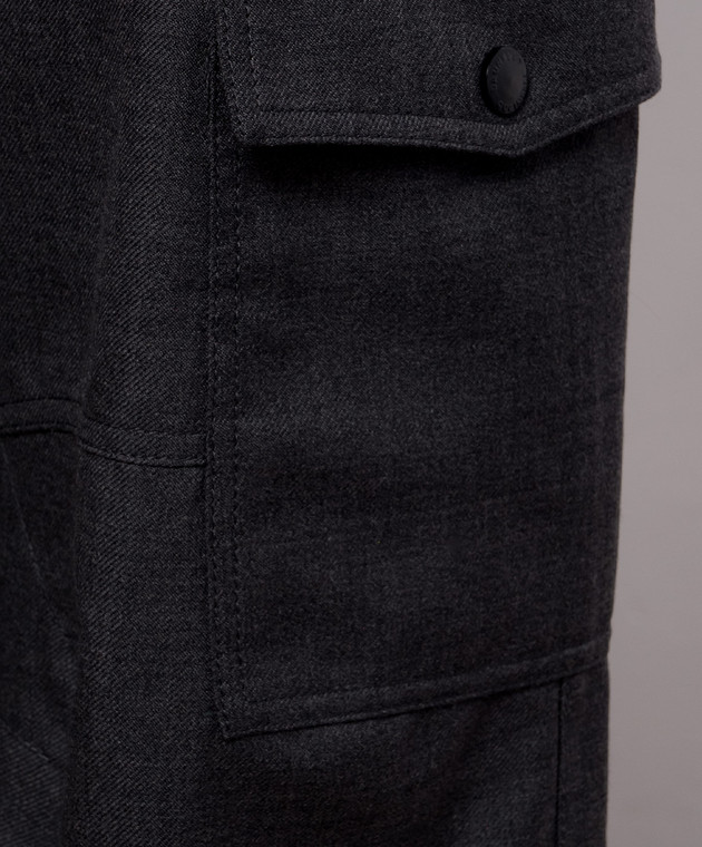 Brunello Cucinelli Серые брюки из шерсти MB199P9356 изображение 5