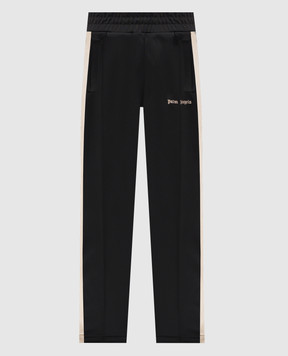 Palm Angels Черные спортивные штаны цвета айвори PMCJ020S26FAB001