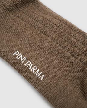 Pini Parma Коричневі шкарпетки з вовною SOCKBROW
