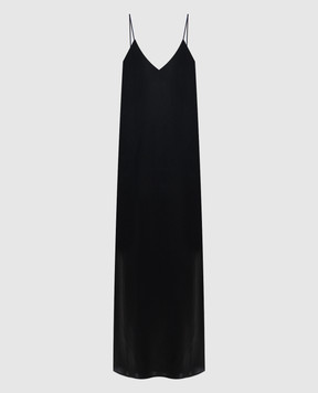 LISA YANG Черное платье миди из шелка 2026302