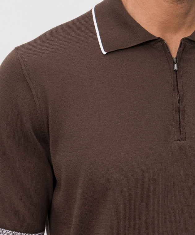 Peserico Коричневе поло R59478F149173N зображення 5
