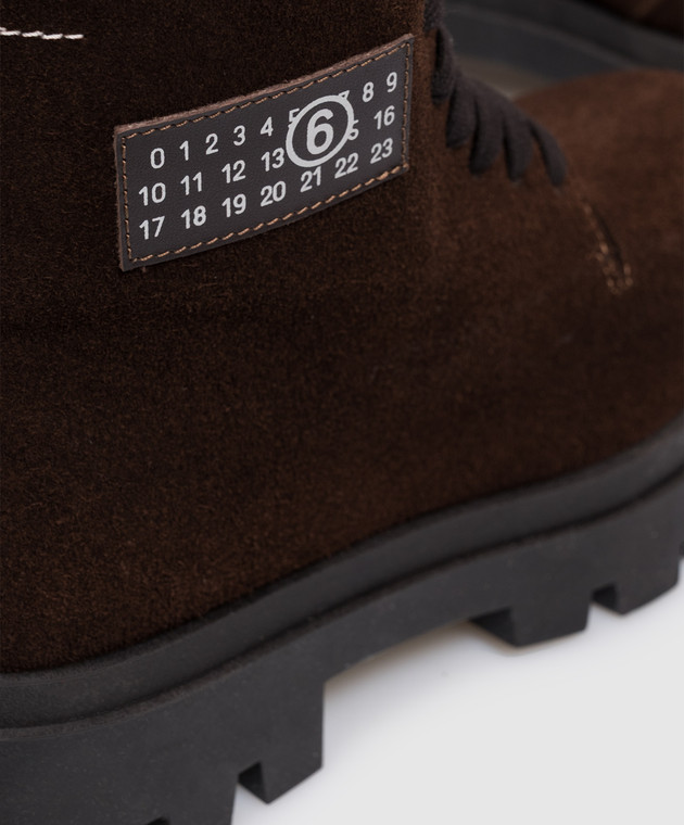 Maison Margiela MM6 Дитячі коричневі замшеві черевики 839363335 зображення 5