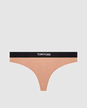 Tom Ford Бежевые трусики-тонг KNJ009JEX011