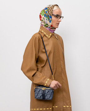 Fendi Синя сумка крос-боді Vanity у візерунок 8BS108AWVA