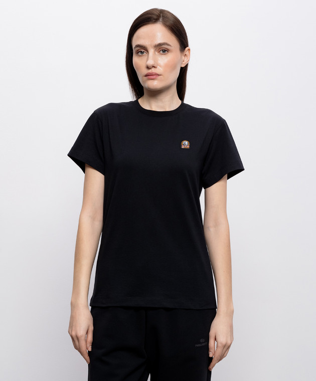 Parajumpers Черная футболка Sabella с патчем логотипа 26SPWTSER33 изображение 3
