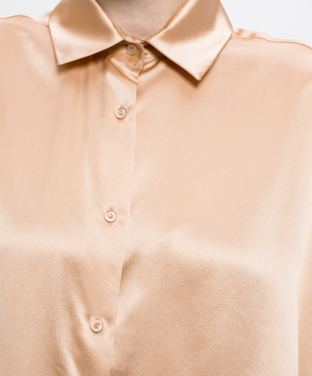 Ermanno Scervino Бежева блуза із шовку D482K772NXE зображення 5