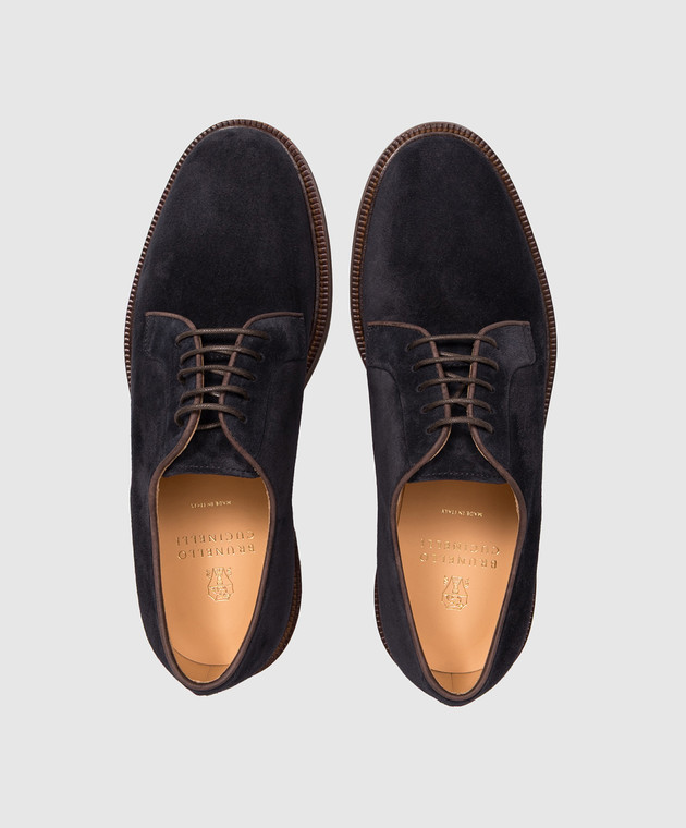 Brunello Cucinelli Синие замшевые дерби MZUSOLX810 изображение 4