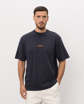 Stone Island Темно-синя футболка з принтом L2S152100001S0534