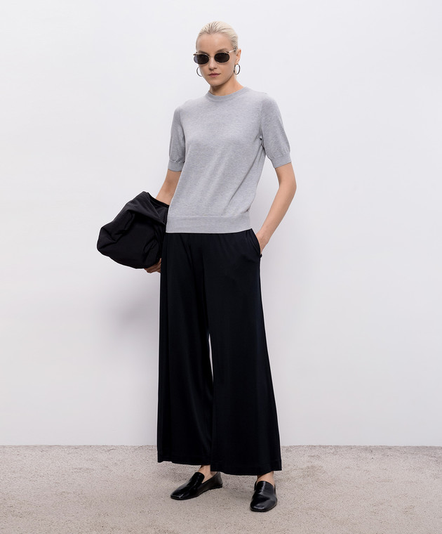 Intoca Серая футболка с манжетами 261SUVINPO0403 изображение 2