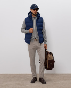 Brunello Cucinelli Сіра футболка із шовком MH8367427