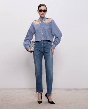 Vetements Синие джинсы с эффектом потертости WE76DP348L3