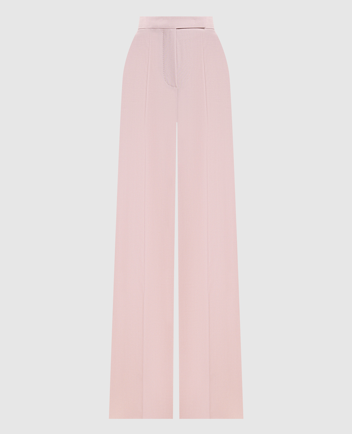 

Розовые брюки с высокой посадкой GIRONE из шерсти, кашемира и шелка, Розовый, Брюки с высокой талией