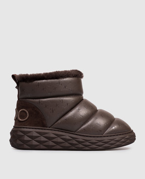 Jimmy Choo Коричневые седанные кожаные сапоги Xan на меху XANQJJ