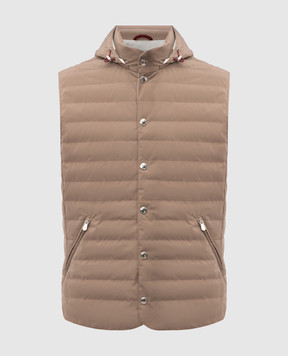 Brunello Cucinelli Коричневый пуховой жилет MM4791696