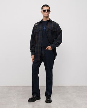 Alexander McQueen Сині джинси з патчем 839537QYAAB