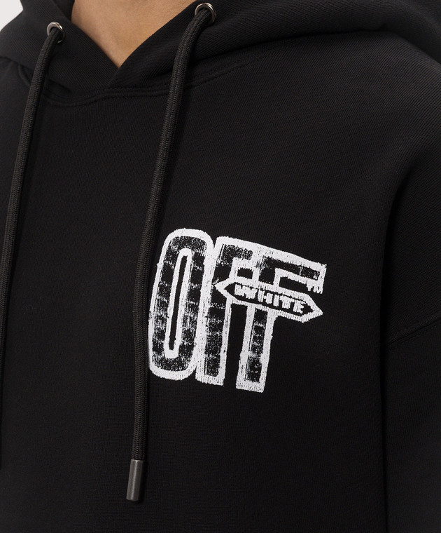 Off-White Черные худи с принтом Arrow 44MBB085F26F00L изображение 5