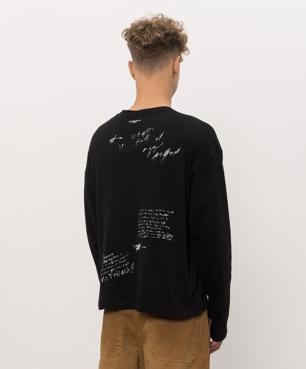 Ann Demeulemeester Черный лонгслив Emil B0014671FA206 изображение 4