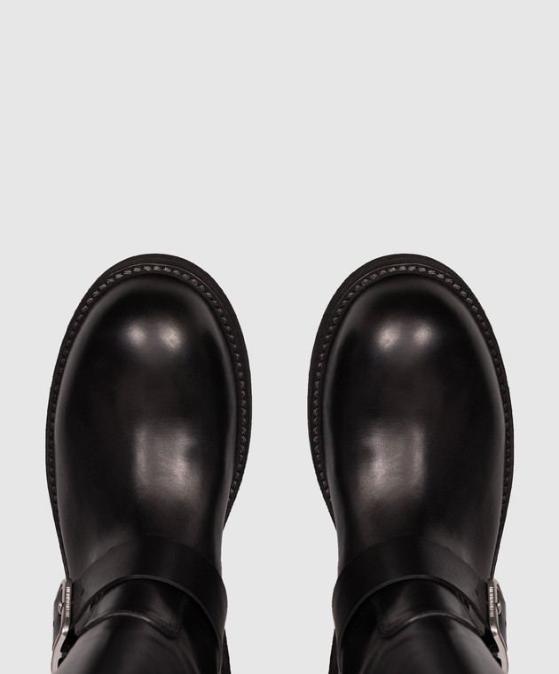 Ann Demeulemeester Чорні шкіряні черевики Sarith B0014061LT049 зображення 4