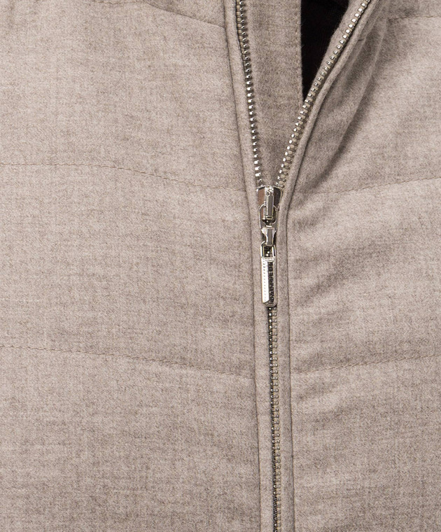 Bertolo Cashmere Серый жилет из шерсти и кашемира 000356002732 изображение 5
