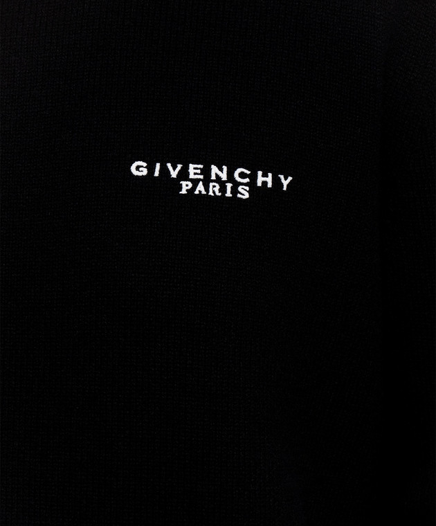 Givenchy Черный свитер из шерсти и кашемира BW90VW4ZTA изображение 5