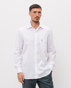 Stefano Ricci Біла сорочка з бавовни з емблемою MC008164BN3100