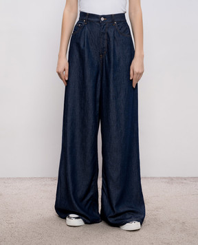 Dondup Синие джинсовые палаццо Maggie с патчем логотипа DP853DF0266DMC4