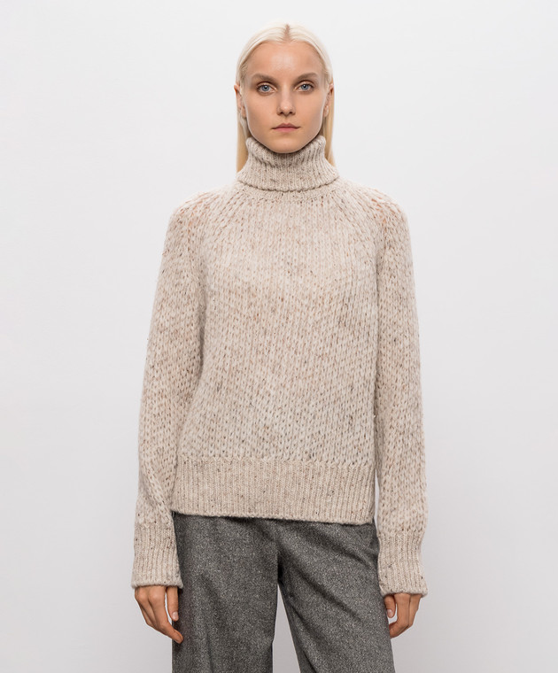 Ermanno Scervino Life Бежевый свитер с шерстью альпаки D494M502IJT изображение 3
