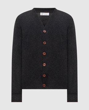Brunello Cucinelli Сірий кардиган з кашеміру M22203806