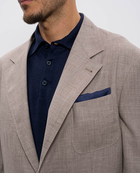 Brunello Cucinelli Двухсторонний платок-паше из шелка с окантованием MX8650091