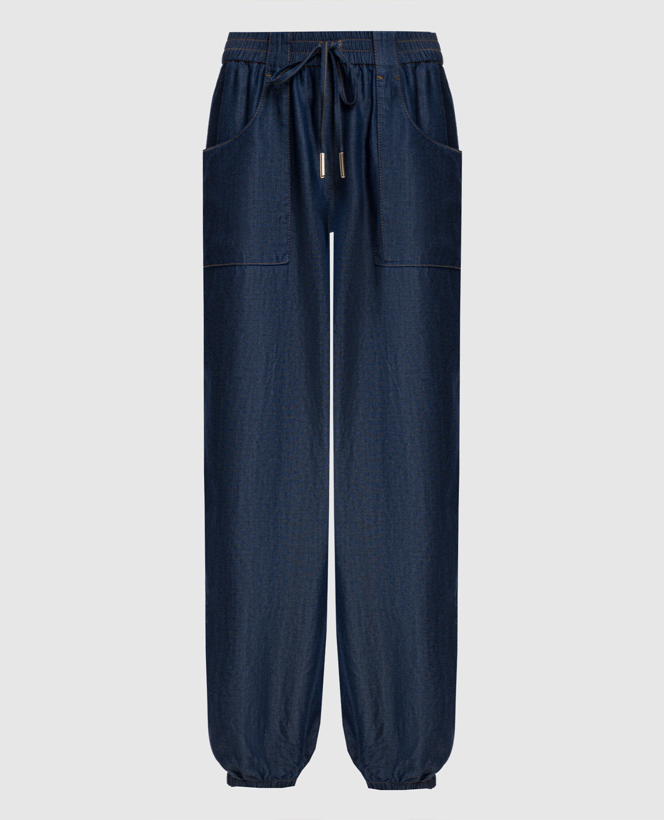 Голубые джогеры с логотипом