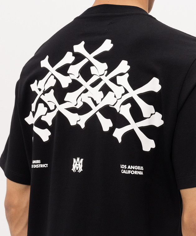 AMIRI Чорна футболка Bones Stacked AMJYTE1075 зображення 4