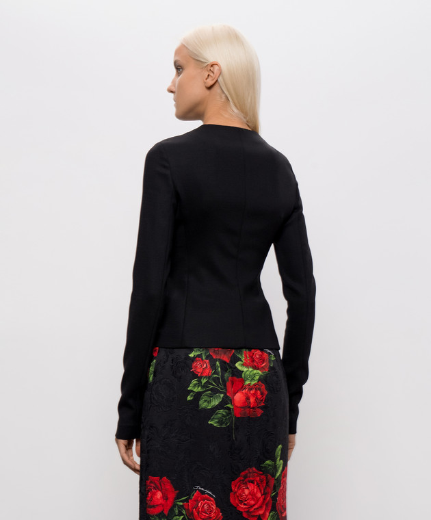 Dolce&Gabbana Чорний жакет з вовни F27HETFUBCE зображення 4