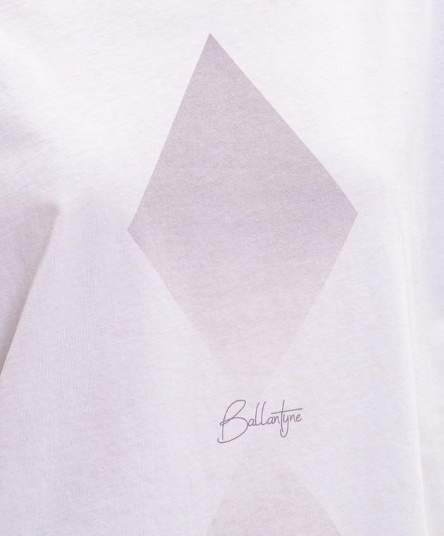 Ballantyne Белая футболка с принтом BLW254UCTH4 изображение 5