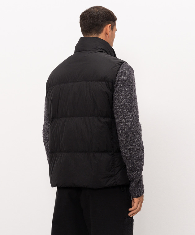 Stone Island Чорний пуховий жилет з патчем логотипа L2S15G100010S0A23 зображення 4