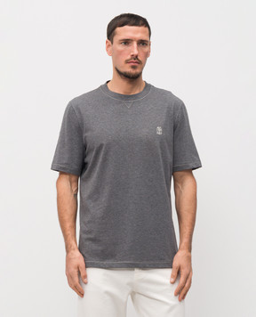 Brunello Cucinelli Серая меланжевая футболка M0B131328G