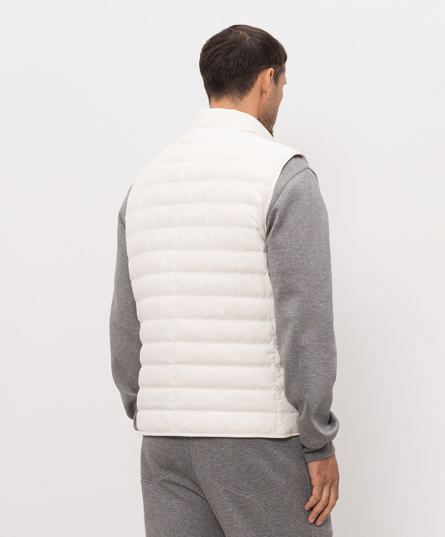 Brunello Cucinelli Пуховой жилет цвета айвори MV4081711 изображение 4