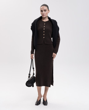 Allude Коричневый кардиган из шерсти и кашемира 26517080
