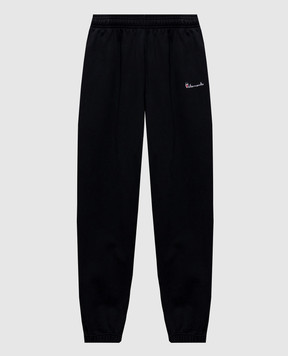 Vetements Чорні джогери з вишивкою логотипа MH27SP228B