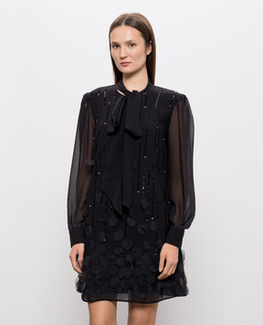 Twinset Черное платье мини 262AT2030