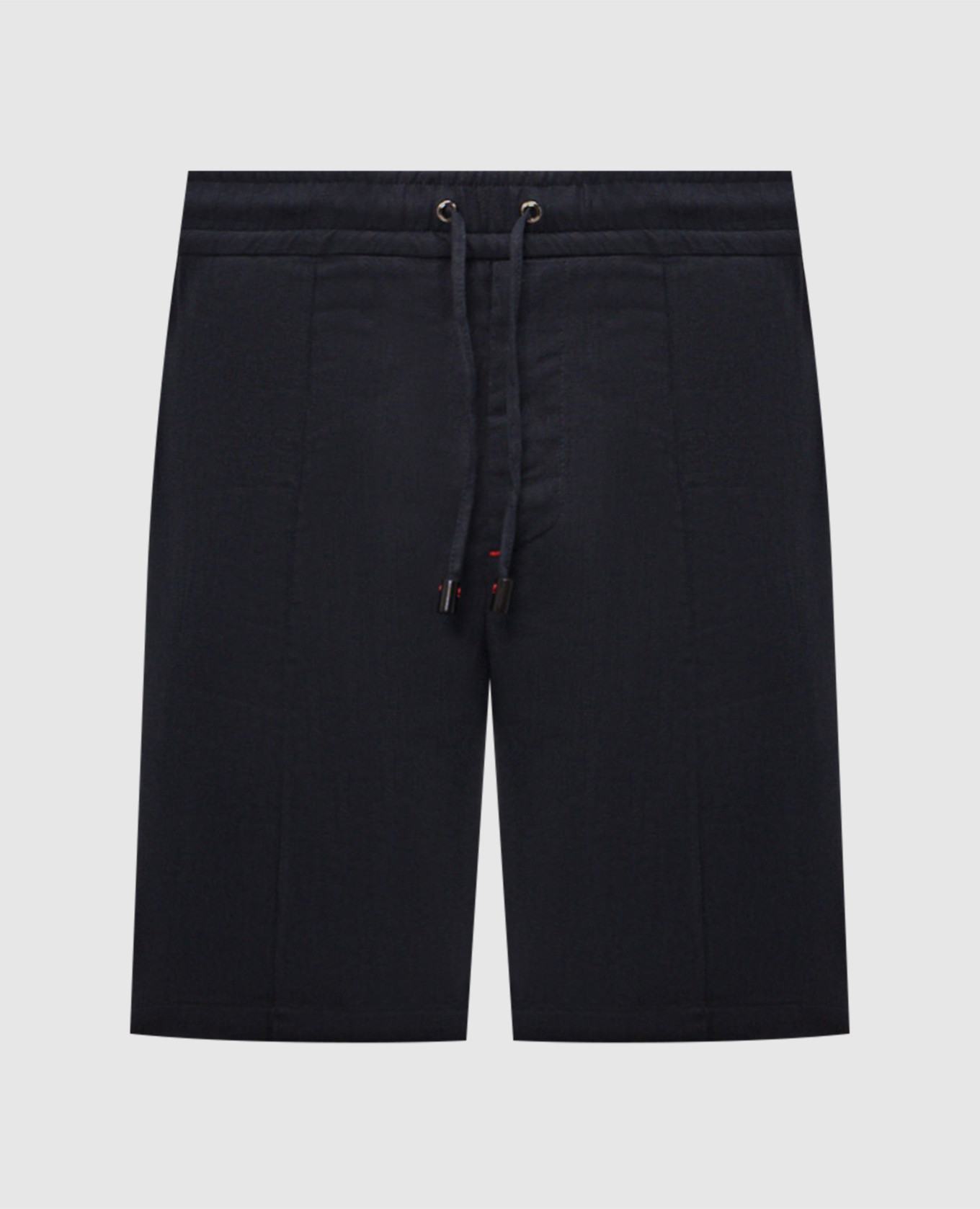 Синие шорты из льна