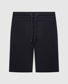 ISAIA Синие шорты из льна PNC021P9110