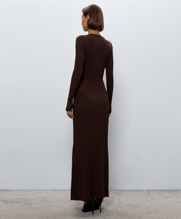 Twinset Коричневое платье с плиссированием 262TT3450 изображение 4