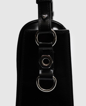 Off-White Чорна шкіряна глянцева сумка Binder Flap OWWNN04F26LT01