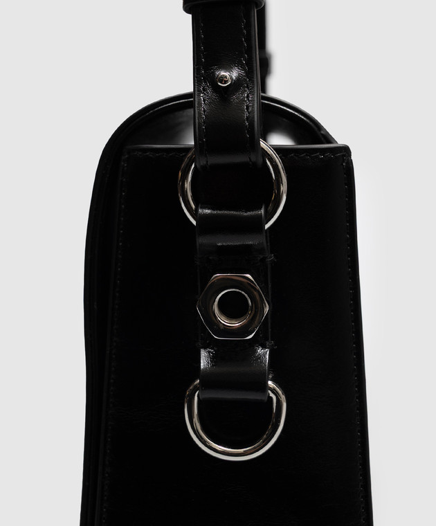 Off-White Черная кожаная глянцевая сумка Binder Flap OWWNN04F26LT01 изображение 3