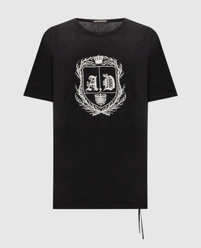 Ann Demeulemeester Черная футболка с принтом B0014438FA790