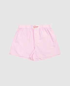 MC2 SAINT BARTH Дитячі рожеві шорти Boxy в смужку BXY00103170L