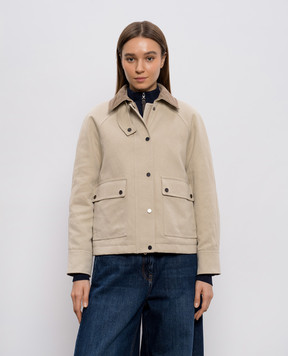 Brunello Cucinelli Бежева куртка з льоном ML5957769